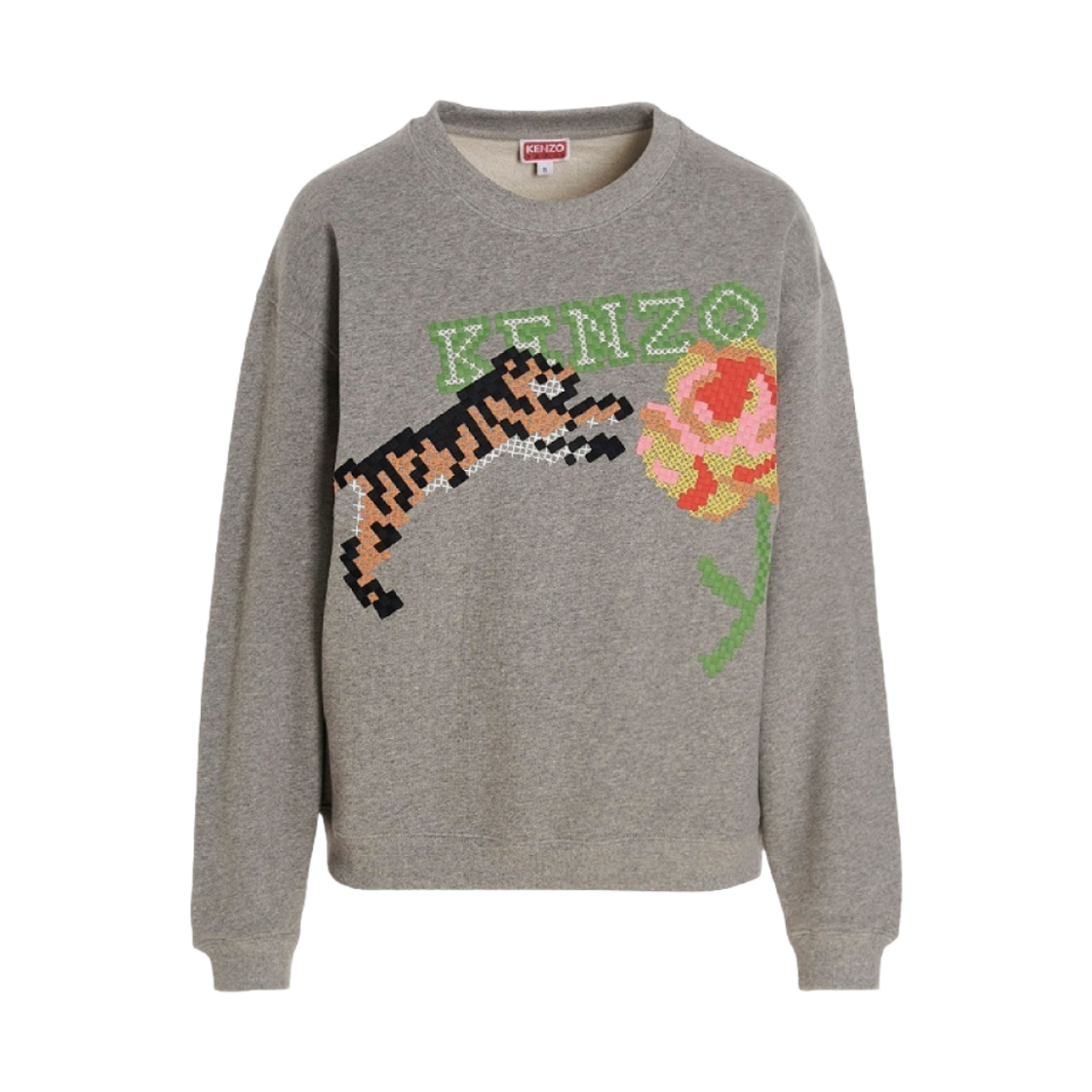 겐조 픽셀 스웨트셔츠 펄 그레이(Kenzo Pixel Sweatshirt Pearl Grey) - 1