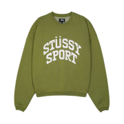 Stussy Big Crackle Sport Crew Washed Green