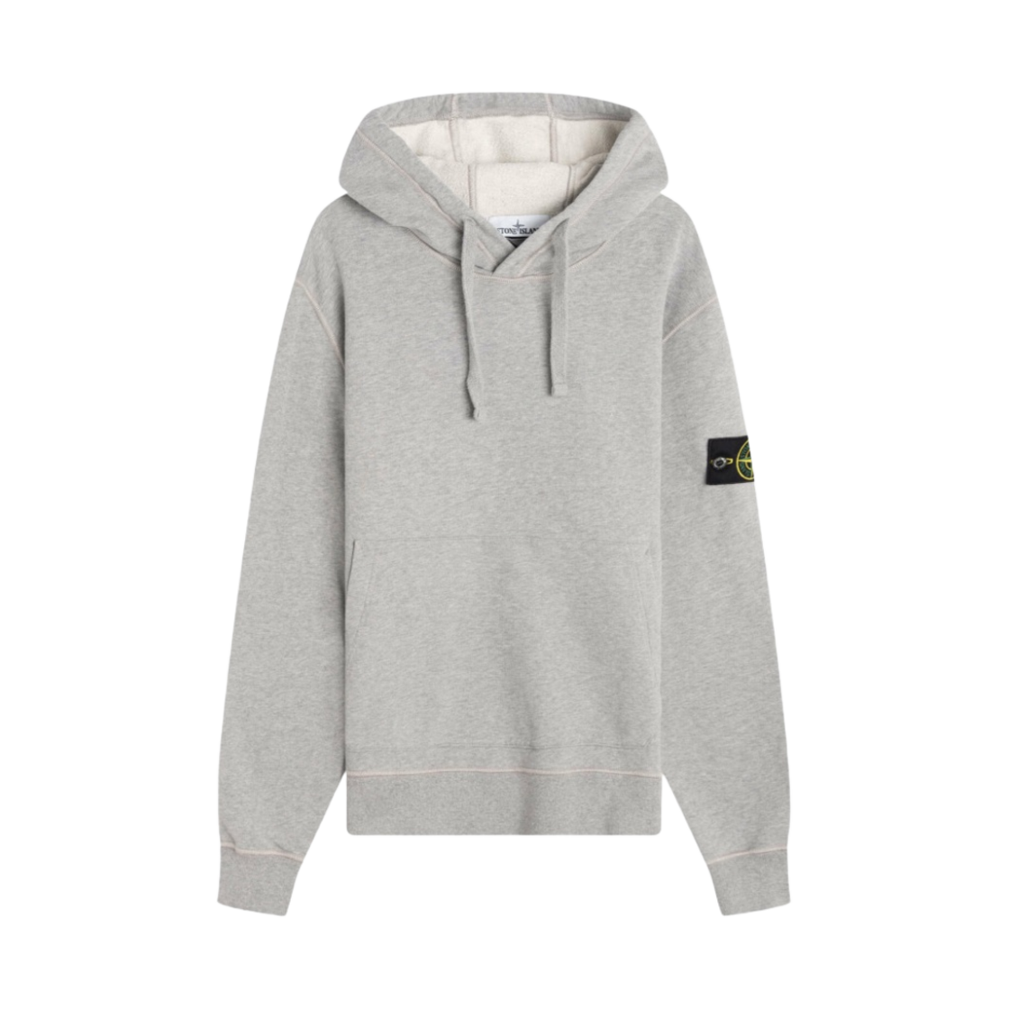 731564120-V0M64 Stone Island 64120 Cotton Fleece Hooded Sweatshirt Melange Grey - 20FW - 대표 이미지 #1