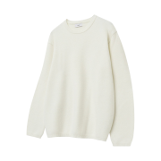 TNGT Semi Over-fit Wool Cashmere Essential Crew Neck Knit Ivory