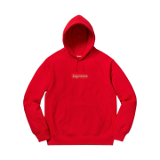 Supreme Swarovski Box Logo Hooded Sweatshirt Red - 19SS