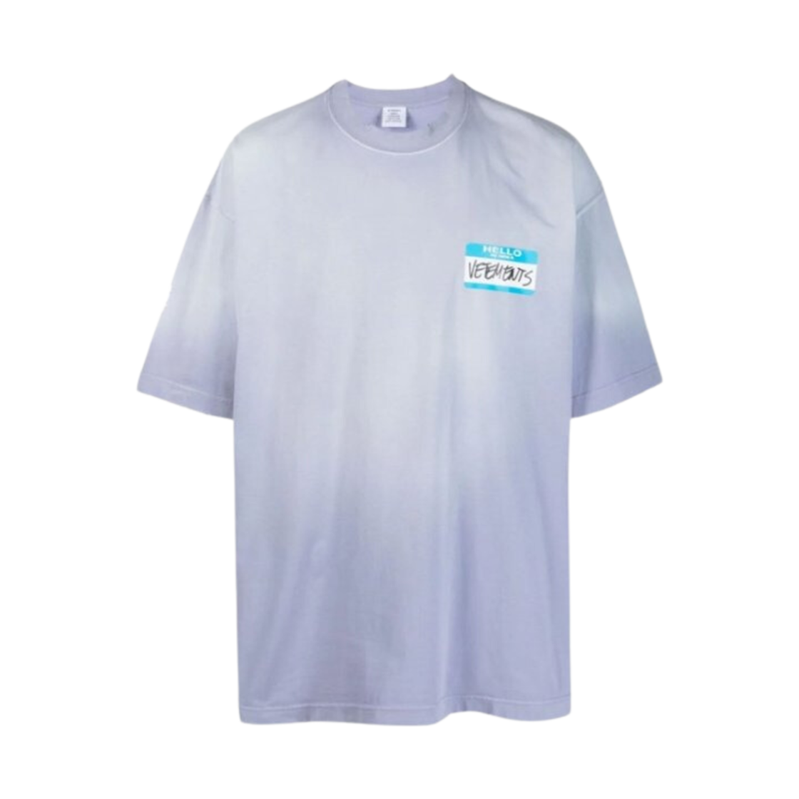 베트멍 마이 네임 이즈 티셔츠 페이디드 라벤더(Vetements My Name Is T-Shirt Faded Lavender)