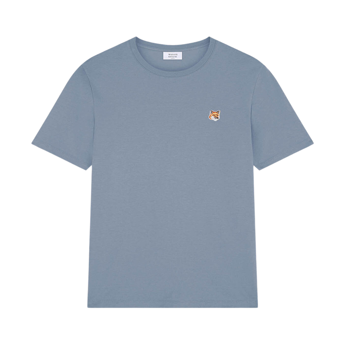 LM00104KJ0008-P154 Maison Kitsune Fox Head Patch Regular T-Shirt Moonlight Blue
