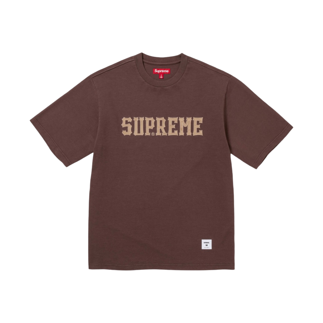 - Supreme Twill Applique S/S Top Brown - 24FW