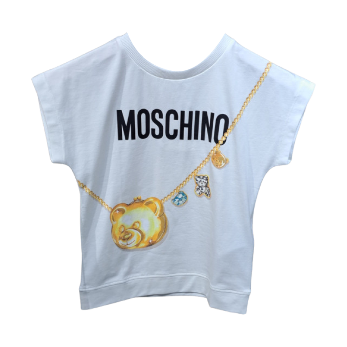 HDM06ALBA0010063 (Kids) Moschino Teddy Bear Cotton T-shirt White