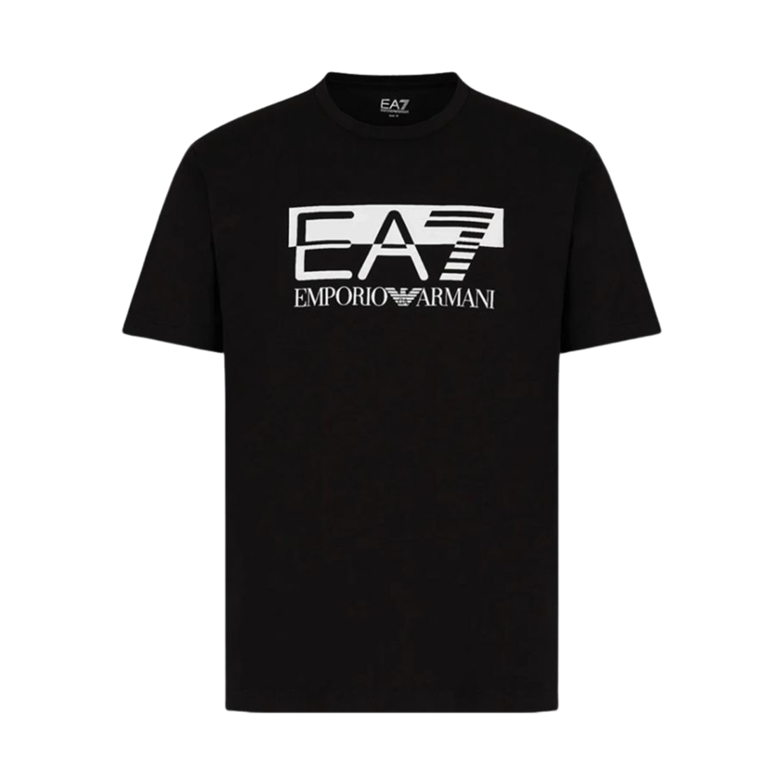엠포리오 아르마니 EA7 로고 프린트 티셔츠 블랙 화이트(Emporio Armani EA7 Logo Print T-Shirt Black White) - 1
