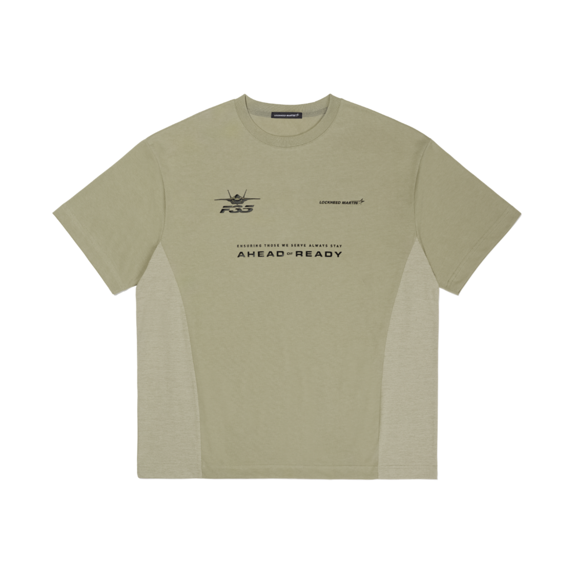 L24UTS003BEG LOCKHEED MARTIN LM F-35 Team Reflective Blockcore T-Shrit Beige