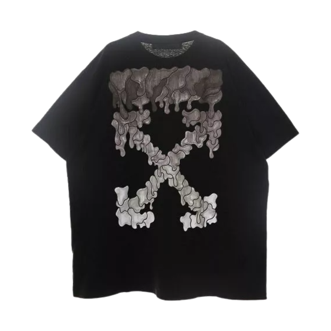 OMAA038S21JER0031010 Off-White Mark Over S/S T-Shirt Black