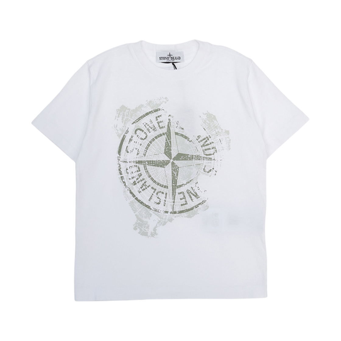K1S1621000-10S0128-V0001 (Kids) Stone Island 2100010 Short Sleeve T-Shirt White - 25SS