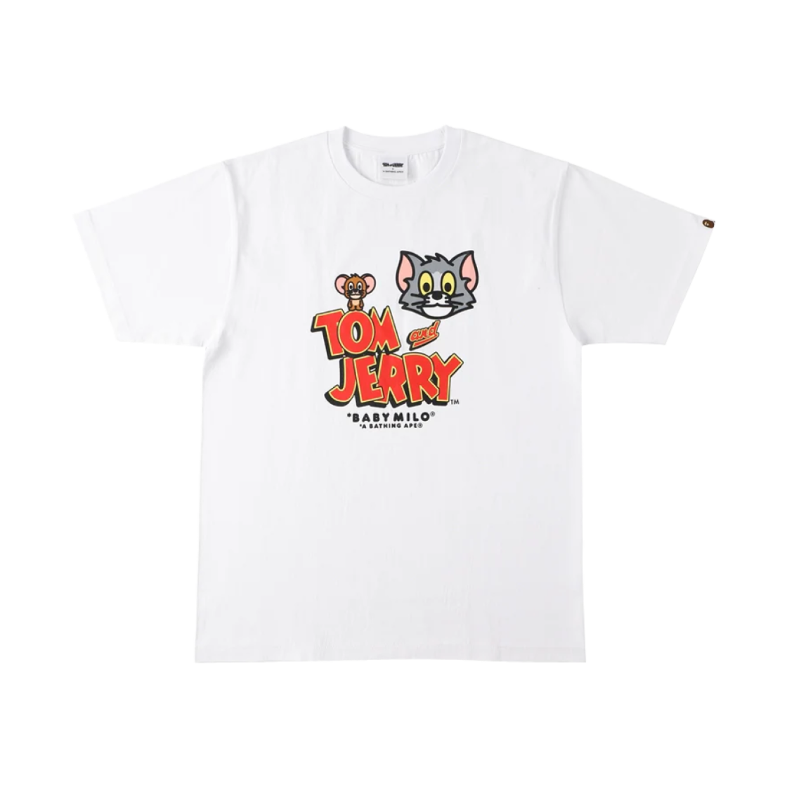 베이프 x 톰과 제리 베이비 마일로 티셔츠 1 화이트(BAPE x Tom & Jerry Baby Milo T-Shirt 1 White)