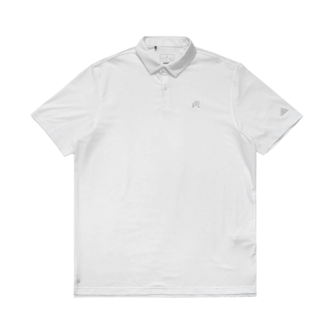 말본 골프 x 아디다스 고 투 폴로 화이트 멜란지(Malbon Golf x Adidas Go-To Polo White Melange) - 1