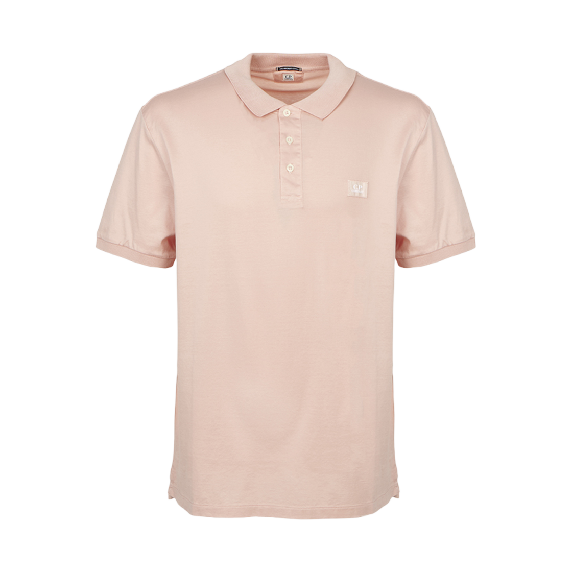 18CMPL091A006374G520 C.P. Company Collar Short Sleeve T-Shirt Pink - 25SS
