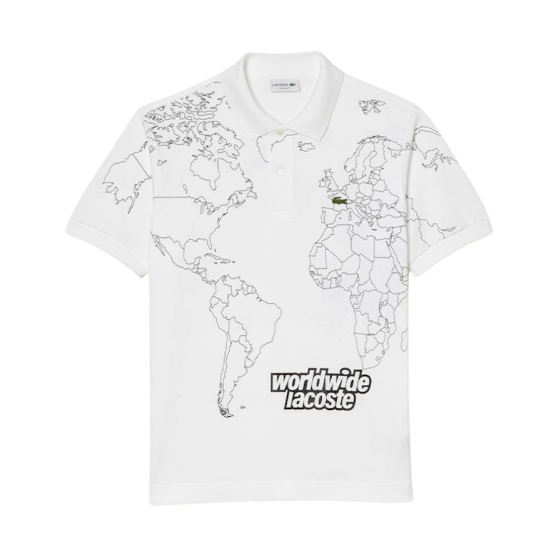 라코스테 오리지널 프린트 오가닉 코튼 폴로 셔츠 화이트(Lacoste Original L1212 Print Organic Cotton Polo Shirt White) - 1