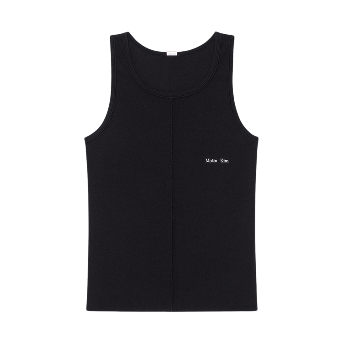 MK2534TS542HBB Matin Kim Small Logo Pintuck Sleeveless Top Black