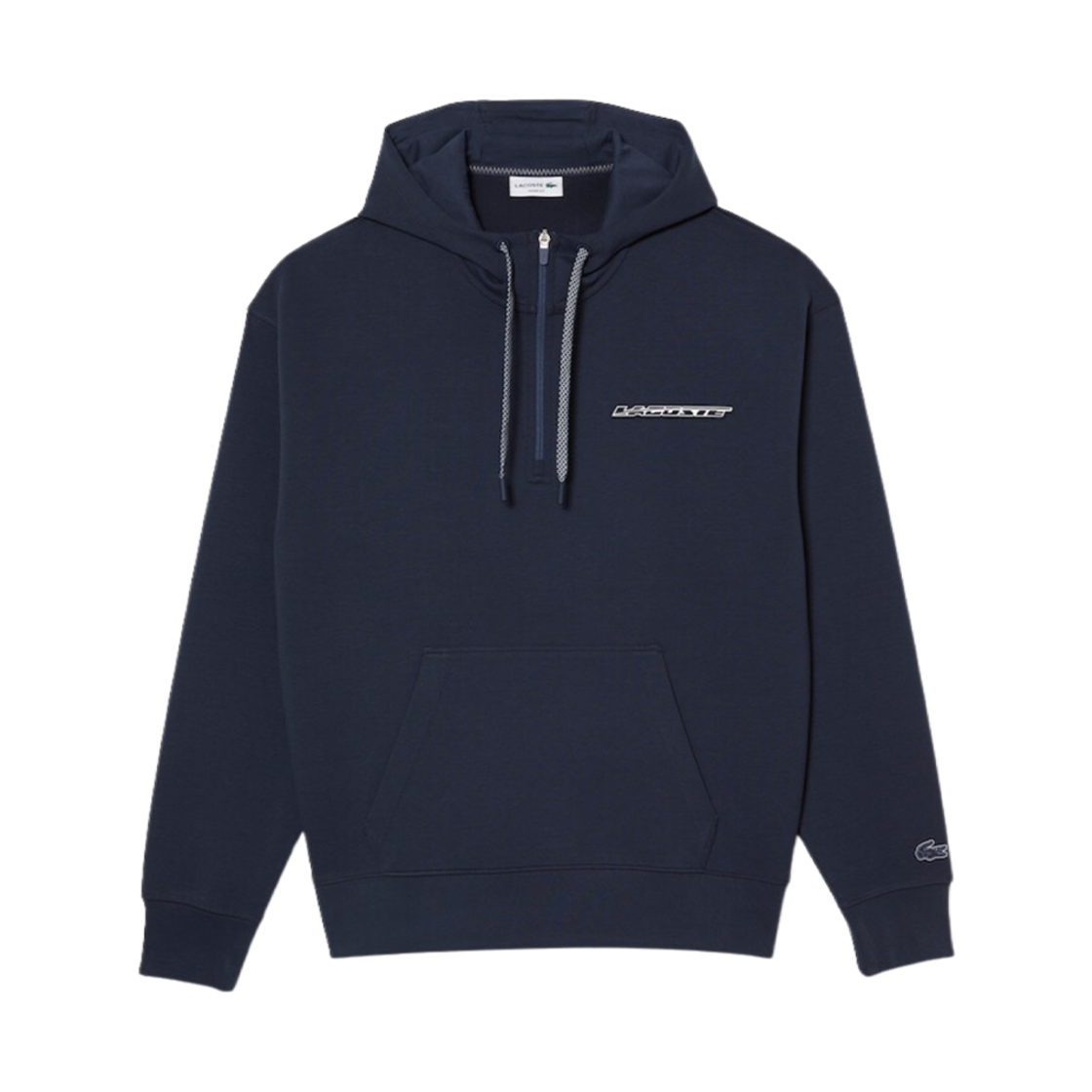라코스테 액티브 더블 페이스드 하프집업 후드 스웨트 블루(Lacoste Active Double Faced Half-Zip Hoodie Sweat Blue) - 1