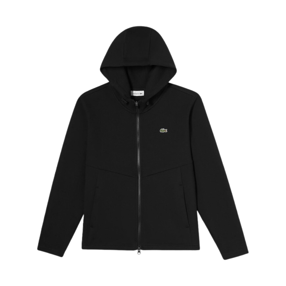 (W) 라코스테 테크니컬 집업 후드 점퍼 블랙((W) Lacoste Technical Zip-Up Hoodie Jumper Black)
