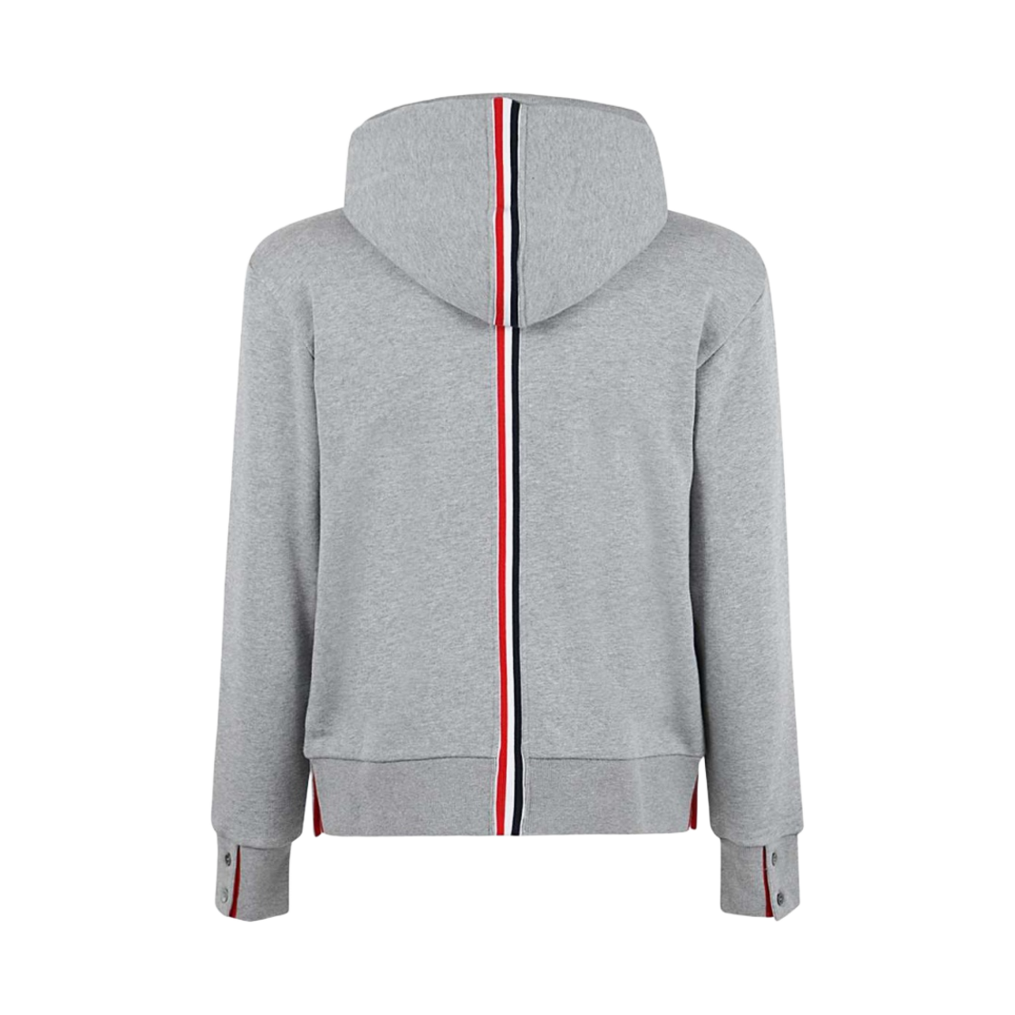 톰브라운 코튼 루프백 센터 백 스트라이프 후드 집업 라이트 그레이(Thom Browne Cotton Loopback Center Back Stripe Zip Hoodie Light Grey) - 2
