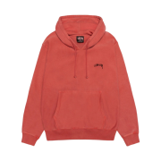 Stussy Smooth Stock Pigment Dyed Hoodie Guava