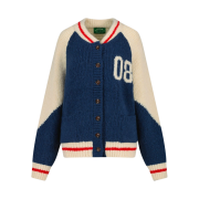 Greenbutter Women 08 Varsity Alpaca Knit Cardigan Navy