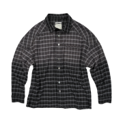 ETCE Gradation Flannel Check Shirt Black