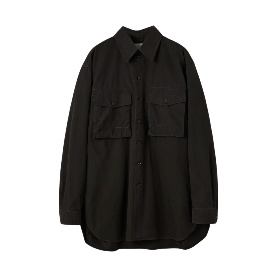 르메르 라이트 코튼 밀리터리 셔츠 블랙(Lemaire Light Cotton Military Shirt Black) - 1