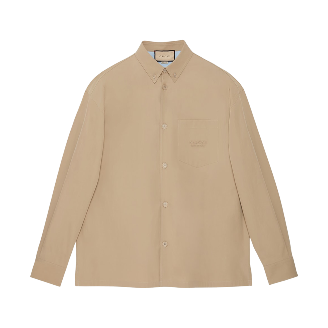 구찌 헤비 코튼 포플린 셔츠 베이지