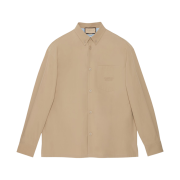Gucci Heavy Cotton Poplin Shirt Beige
