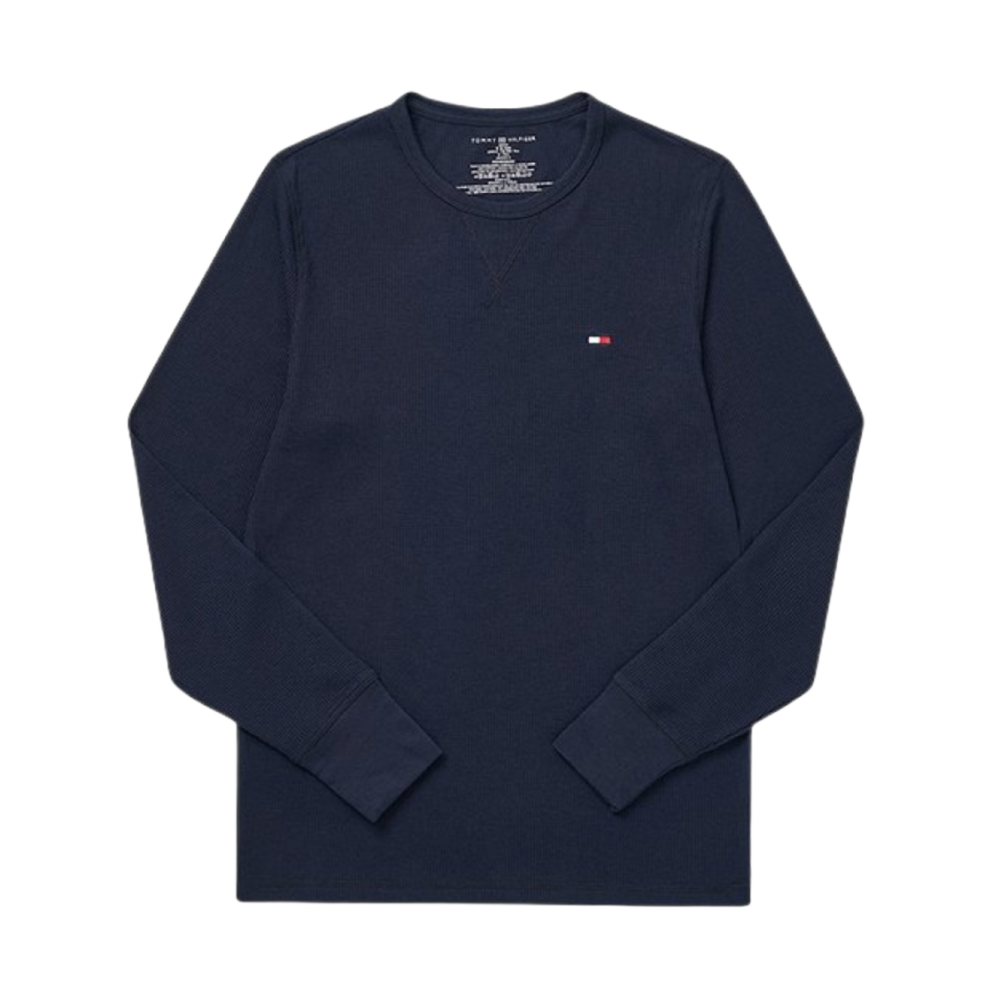 09T3585410 Tommy Hilfiger Thermal Long Sleeve Crew Neck T-Shirt Dark Navy