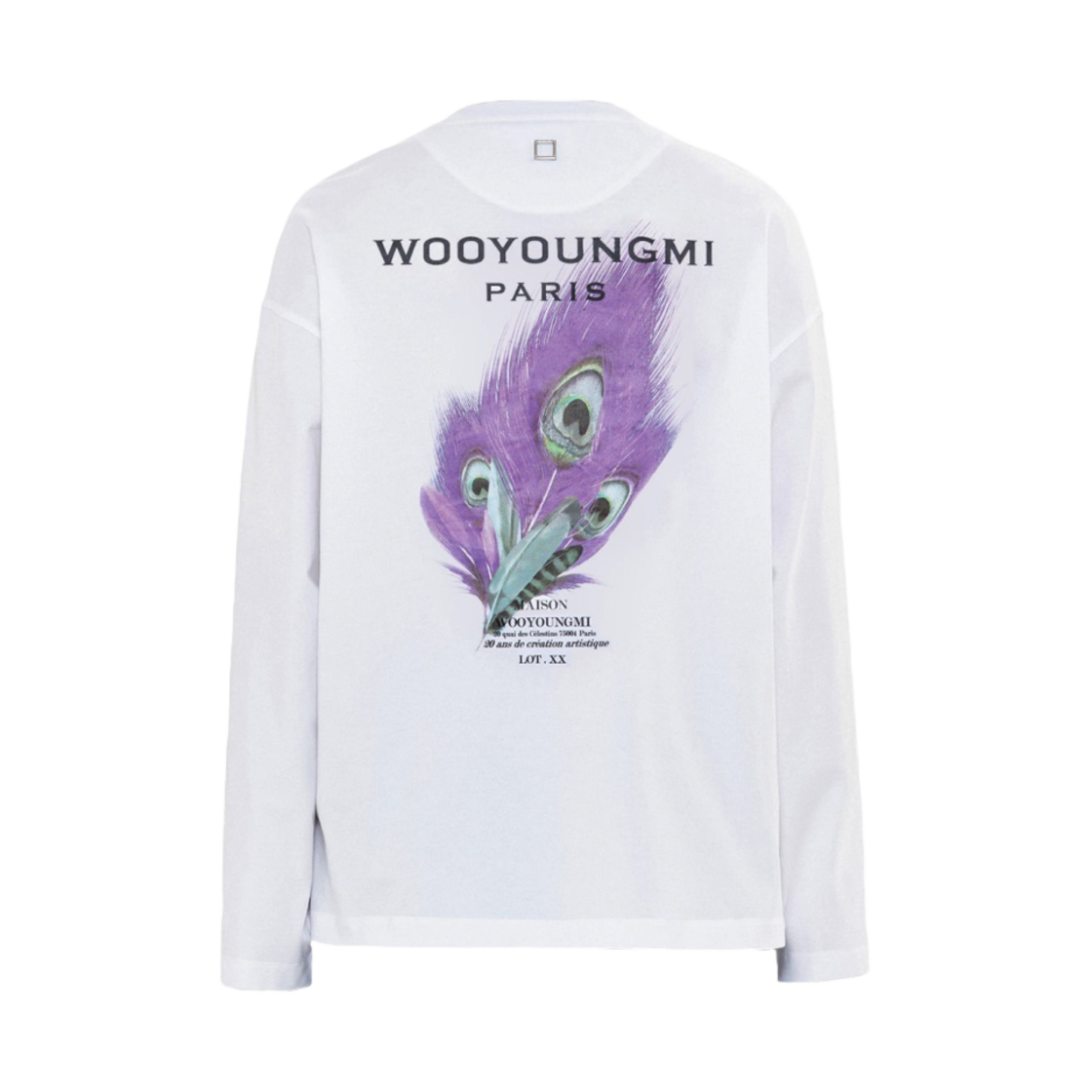 W231TS15712W Wooyoungmi Feather Long Sleeve T-Shirt White - 23SS - 대표 이미지 #1