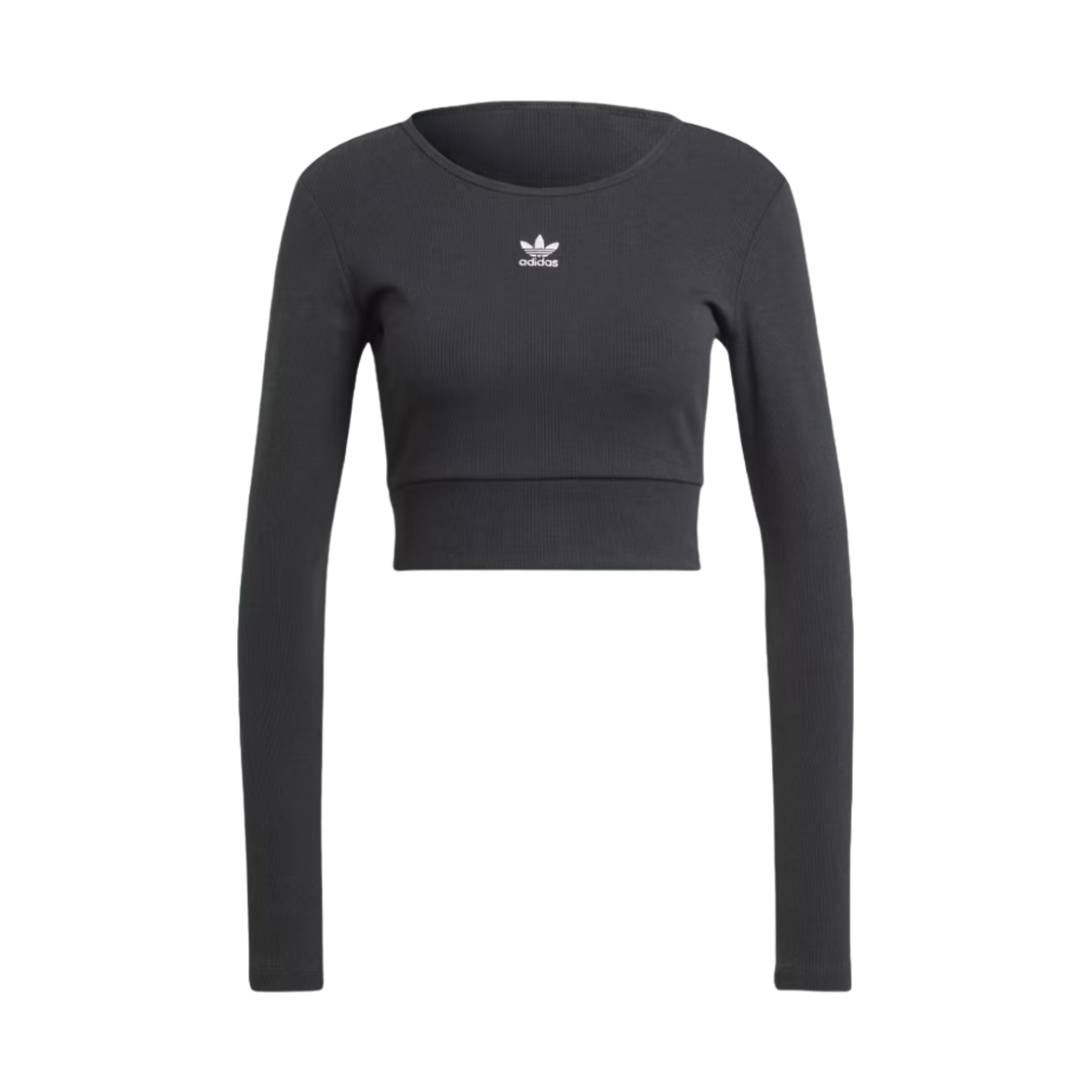 (W) 아디다스 에센셜 립 롱슬리브 티셔츠 블랙 - KR 사이즈