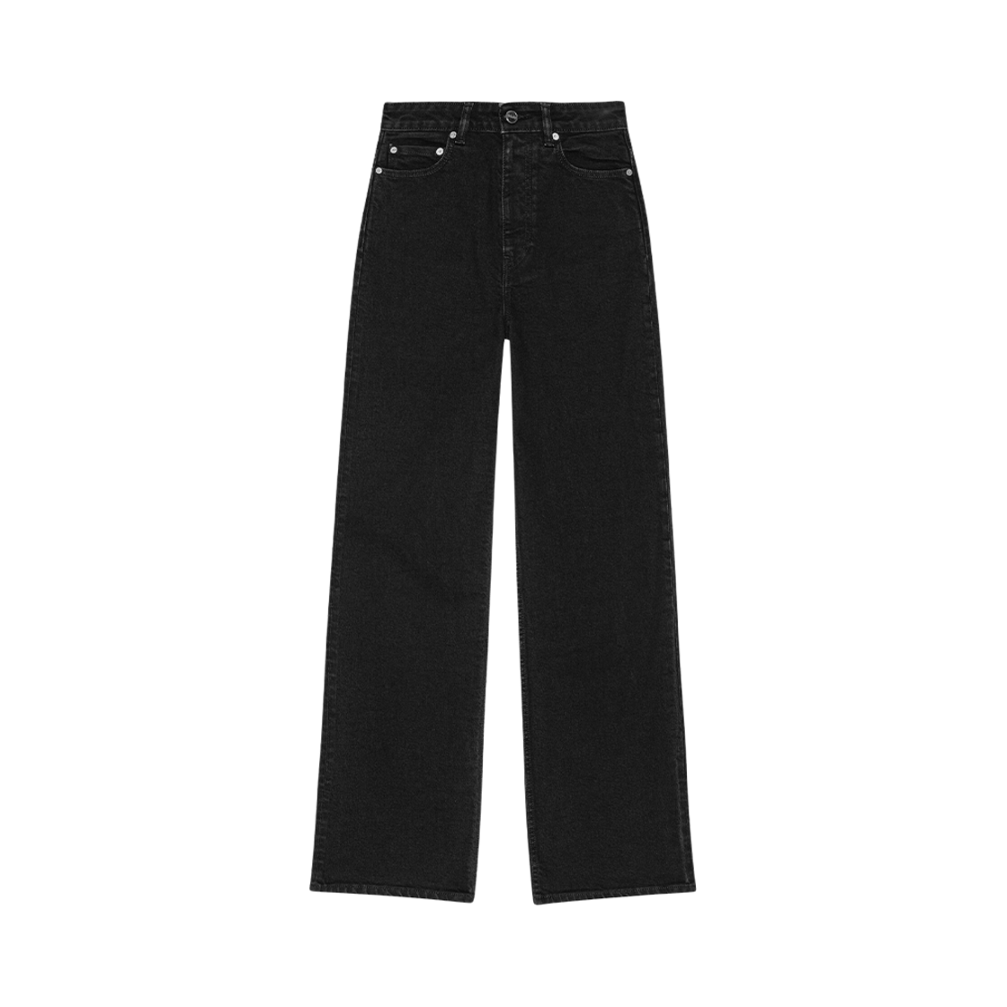 (W) 가니 워시드 앤디 진 워시드 블랙 블랙((W) Ganni Washed Andi Jeans Washed Black Black)