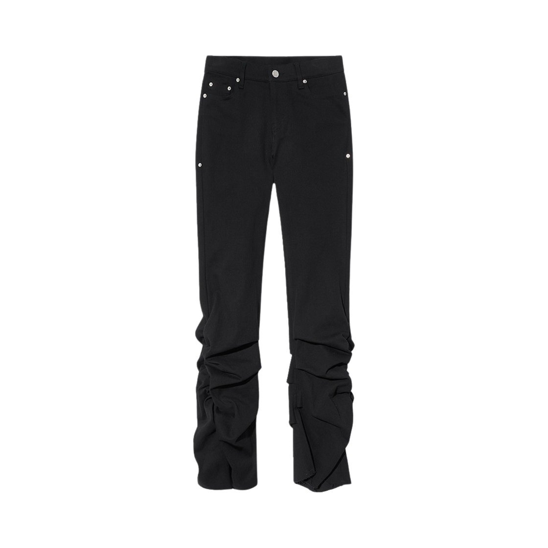TIP_211 THE IDENTITY PROJECT Women Shirring Bootcut Denim Pants Black