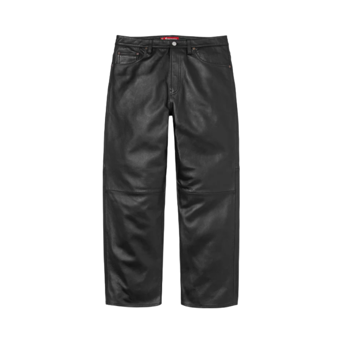 슈프림 레더 배기 5-포켓 진 블랙 - 24FW