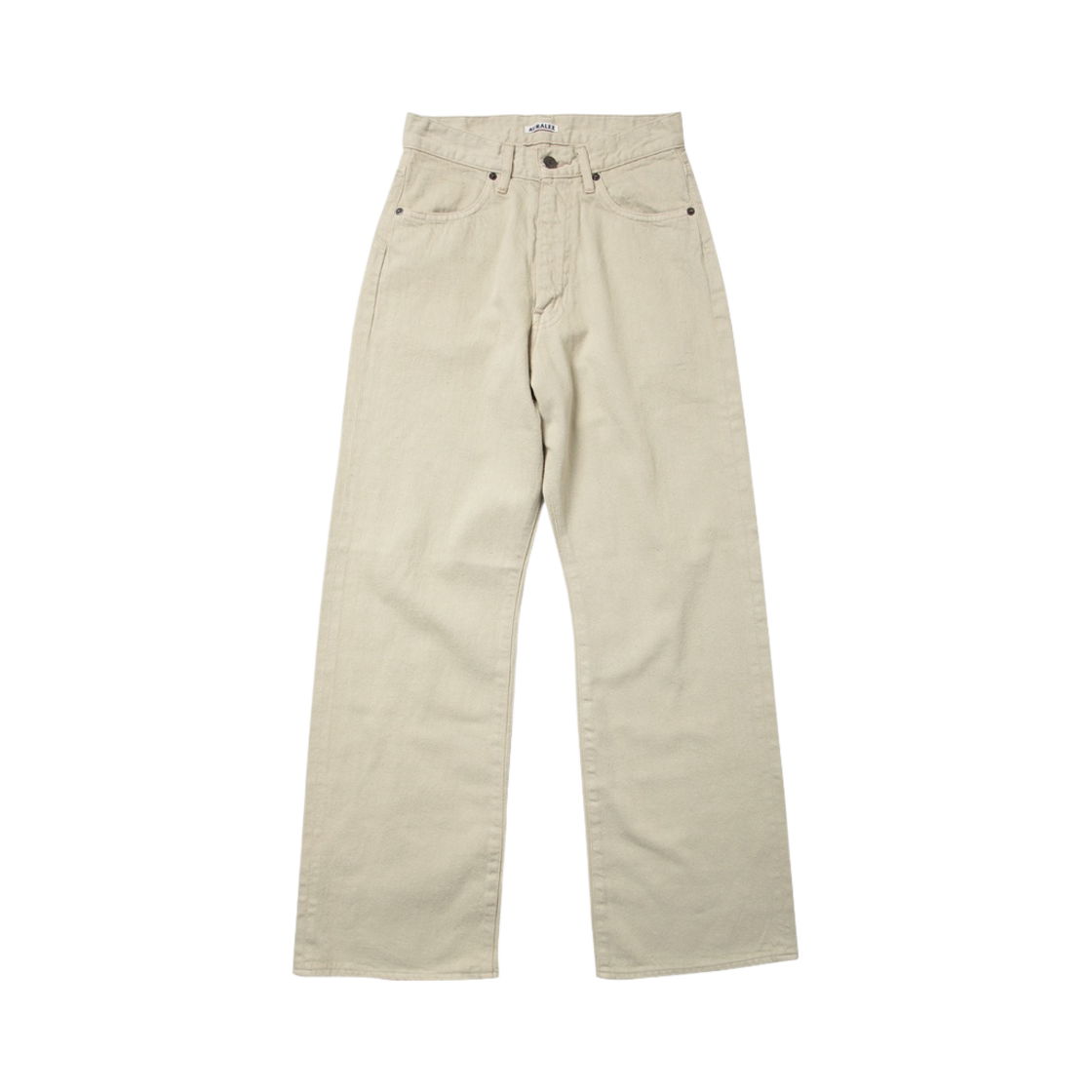 (W) 오라리 보타니컬 다이드 셀비지 데님 팬츠 내츄럴 그린 - 22AW((W) Auralee Botanical Dyed Selvedge Denim Pants Natural Green - 22AW)