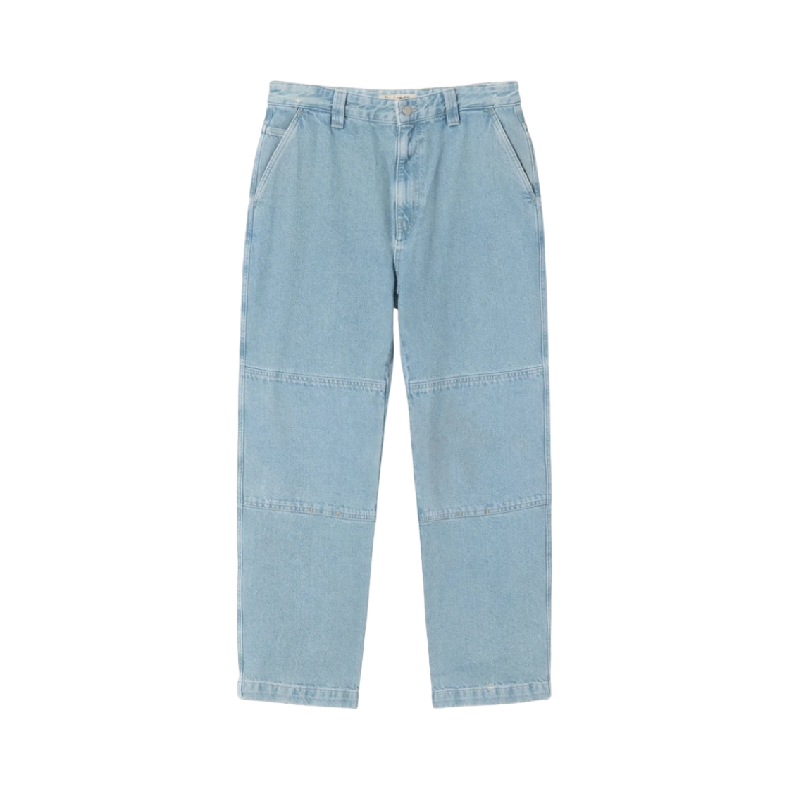 스투시 데님 더블 니 팬츠 스톤 워시