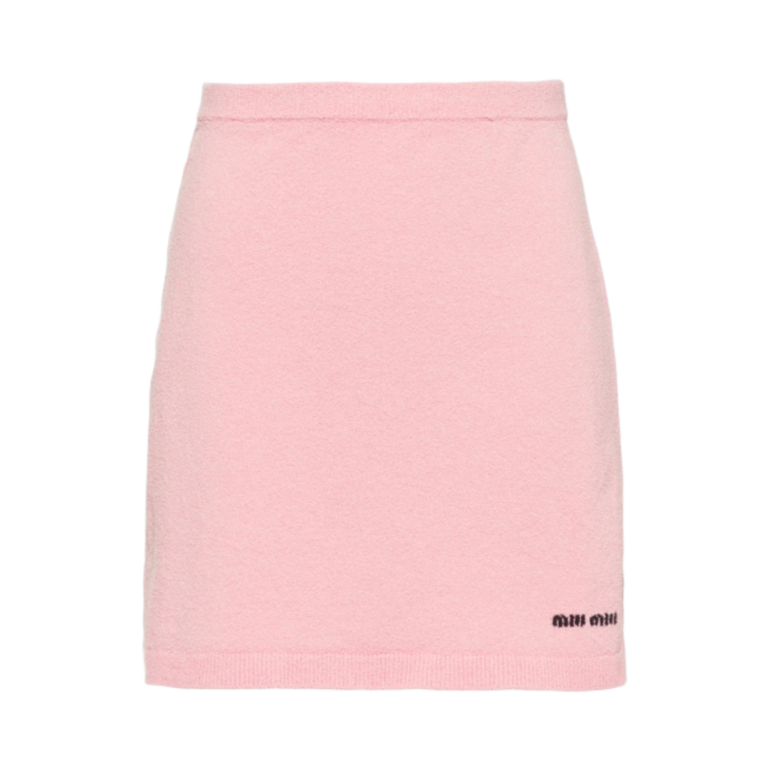 (W) 미우 미우 코튼 부클레 미니 스커트 페탈 핑크((W) Miu Miu Cotton Boucle Mini Skirt Petal Pink) - 1