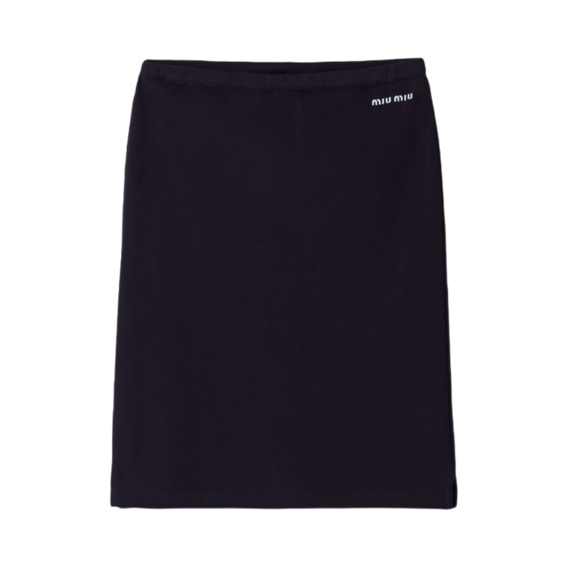 MJD209-14RW-F0008 (W) Miu Miu Cotton Pique Skirt Navy