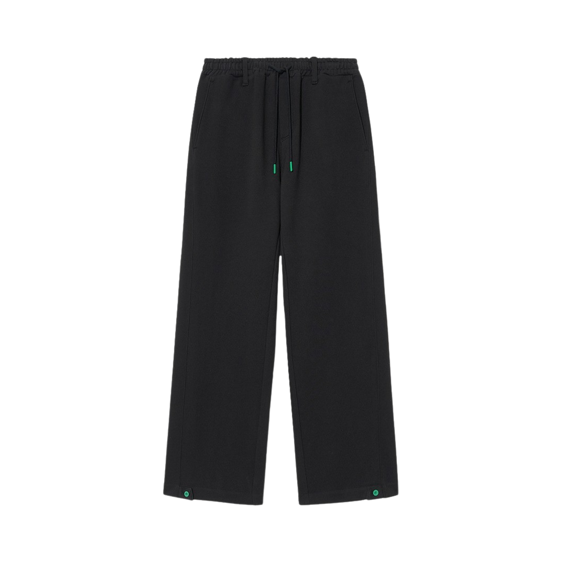 TIP_214 THE IDENTITY PROJECT Compact Side Tuck Wide Pants Black