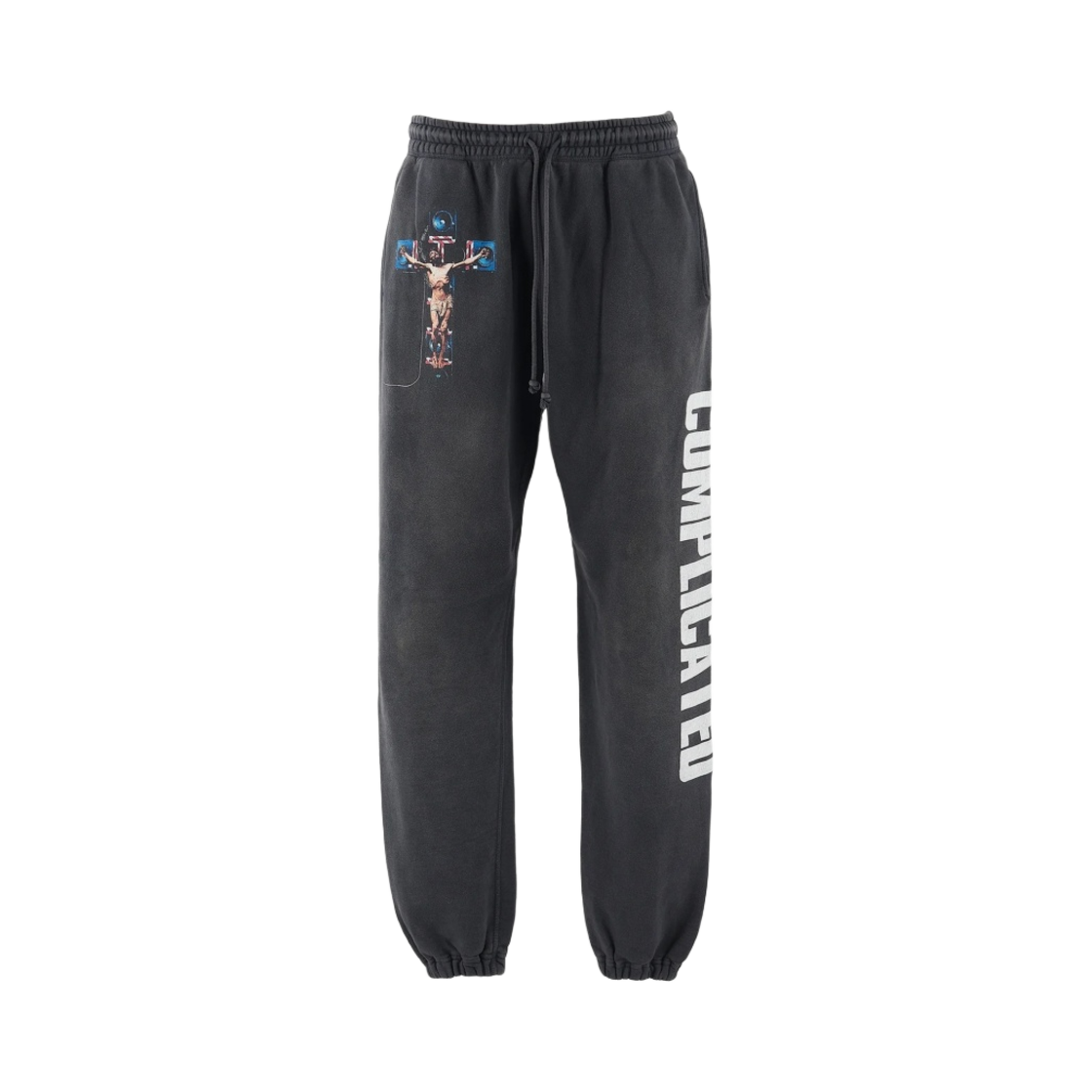 세인트 마이클 x 코스케 카와무라 컴플리케이티드 스웨트팬츠 블랙 - 23AW(Saint Mxxxxxx x Kosuke Kawamura Complicated Sweatpants Black - 23AW) - 1