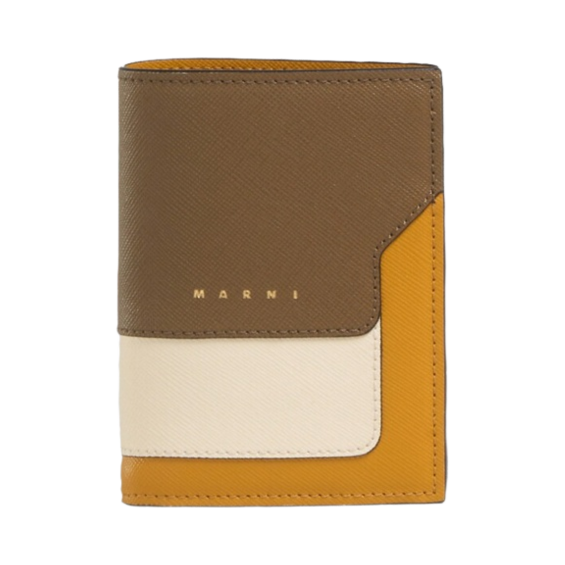 마르니 사피아노 반지갑 시가 쉘 펌킨(Marni Saffiano Bi-Fold Wallet Cigar Shell Pumpkin) - 1