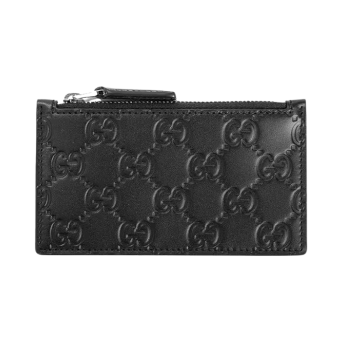779876-CWC1N-4009 Gucci Signature Ssima Card Holder Dark Blue
