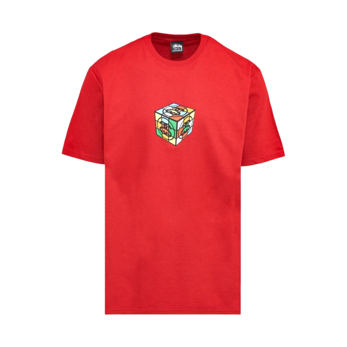 1904845 Stussy Cube T-Shirt Dark Red