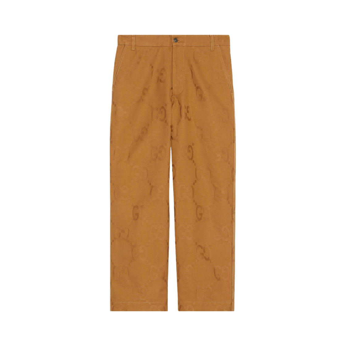 717833-XDCDF-2637 Gucci GG Jacquard Cotton Trouser Beige