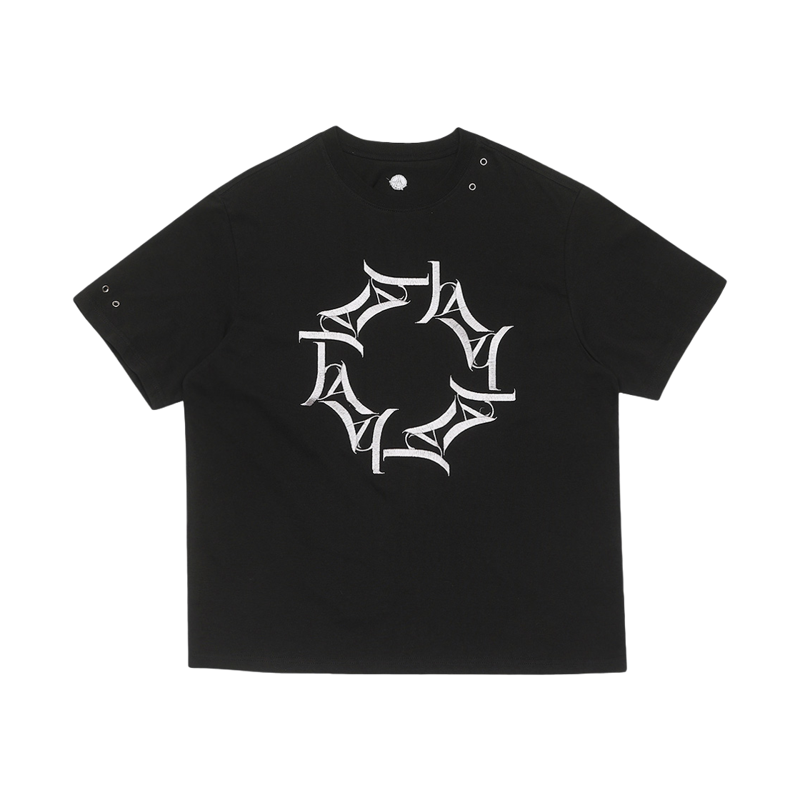 알렌느 엠브로이더드 티셔츠 블랙(Haleine Embroidered T-Shirt Black (VT203))