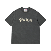 N ARCHIVE Pearl Logo Heavy Weight Garment Cotton T-Shirt Gray