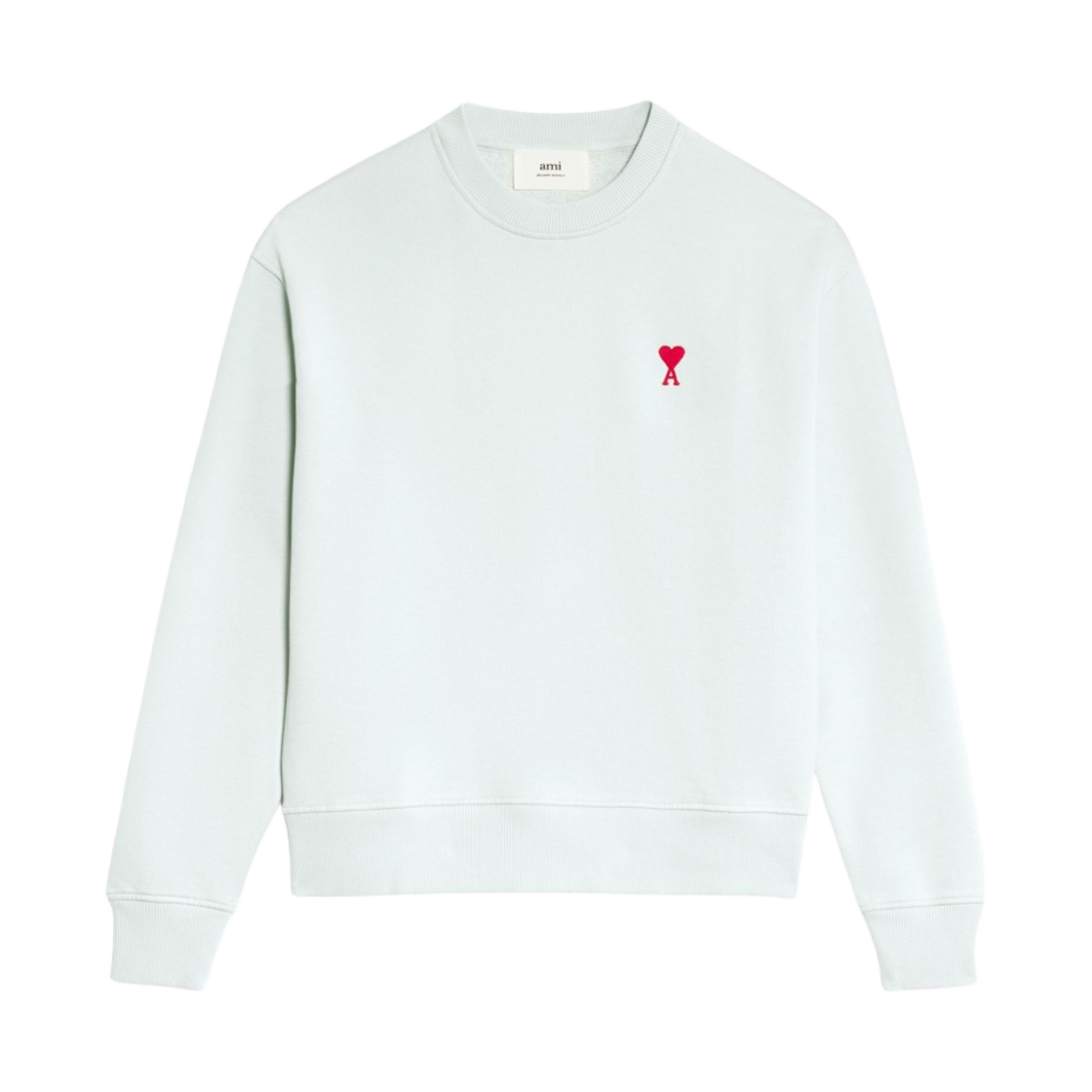아미 스몰 하트 로고 스웨트셔츠 페일 그린(AMI de Coeur Sweatshirt Pale Green)