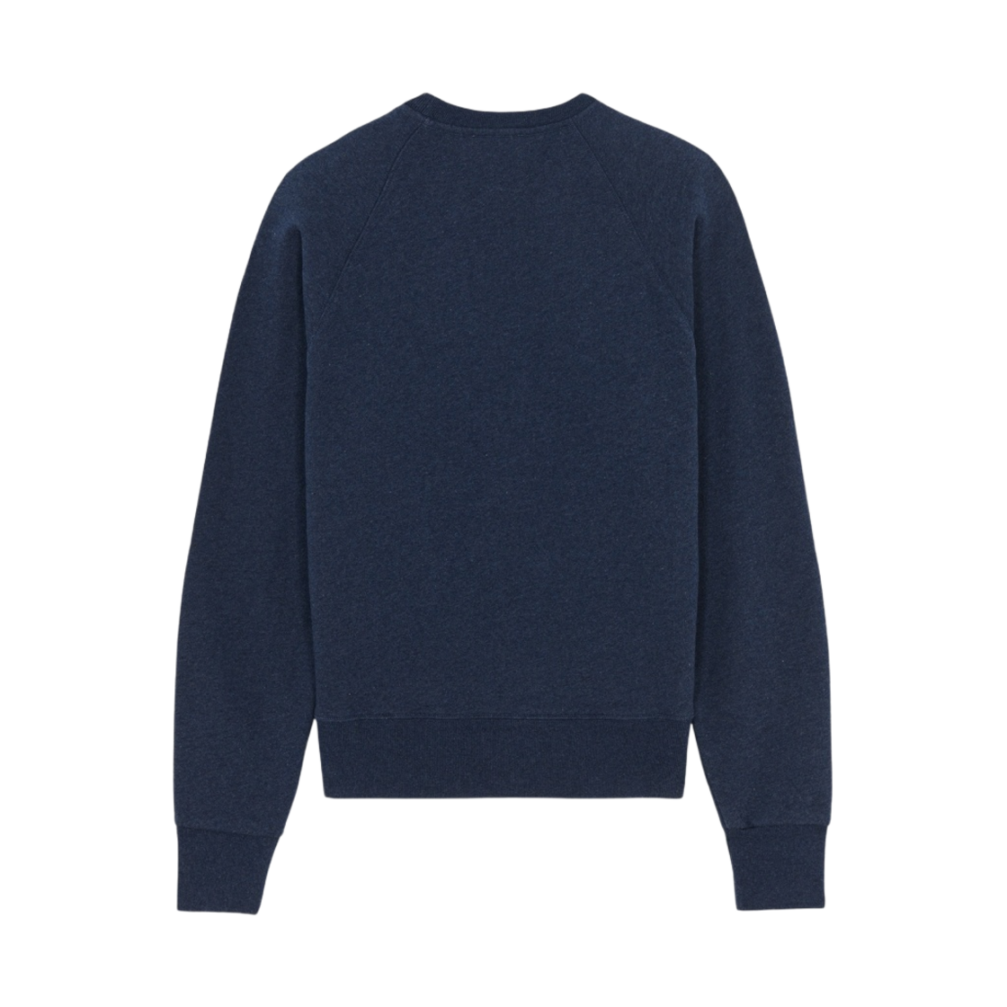 (W) 메종 키츠네 폭스 헤드 패치 어드저스티드 스웨트셔츠 네이비 멜란지((W) Maison Kitsune Fox Head Patch Adjusted Sweatshirt Navy Melange) - 2