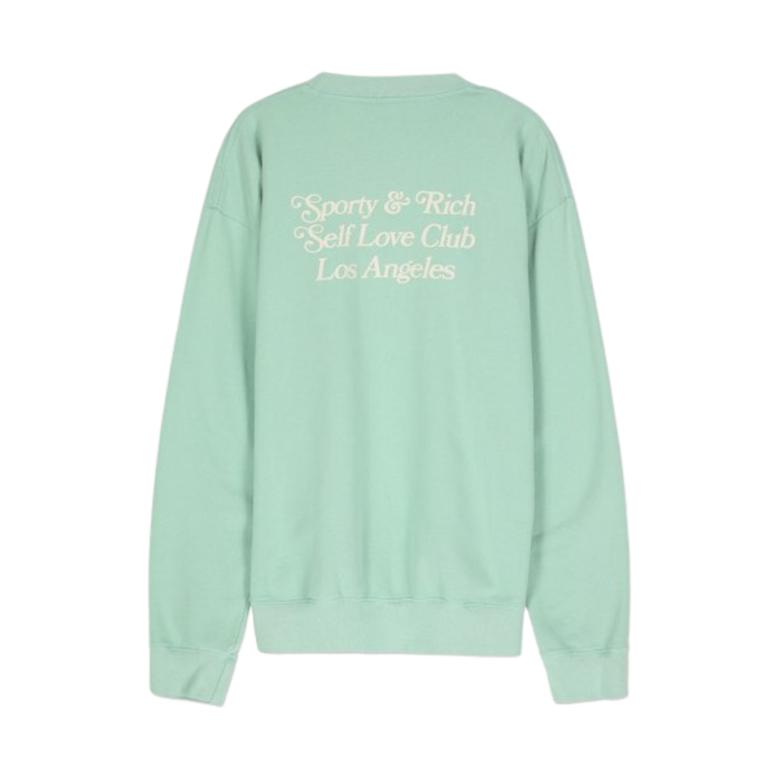 CR867JD Sporty & Rich Self Love Club Sweatshirt Jade Cream