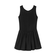 (W) Glowny Bloom Sleeveless Mini Dress Black