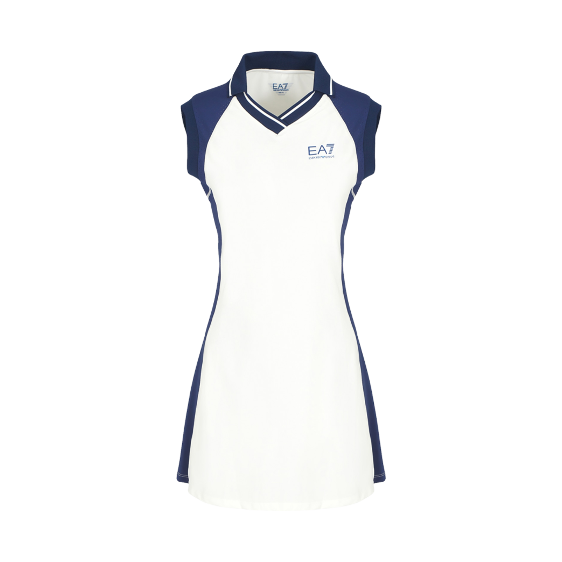 (W) 엠포리오 아르마니 벤투스 7 기능성 소재 테니스 프로 드레스 화이트((W) Emporio Armani Ventus 7 Technical Fabric Tennis Pro Dress White) - 1
